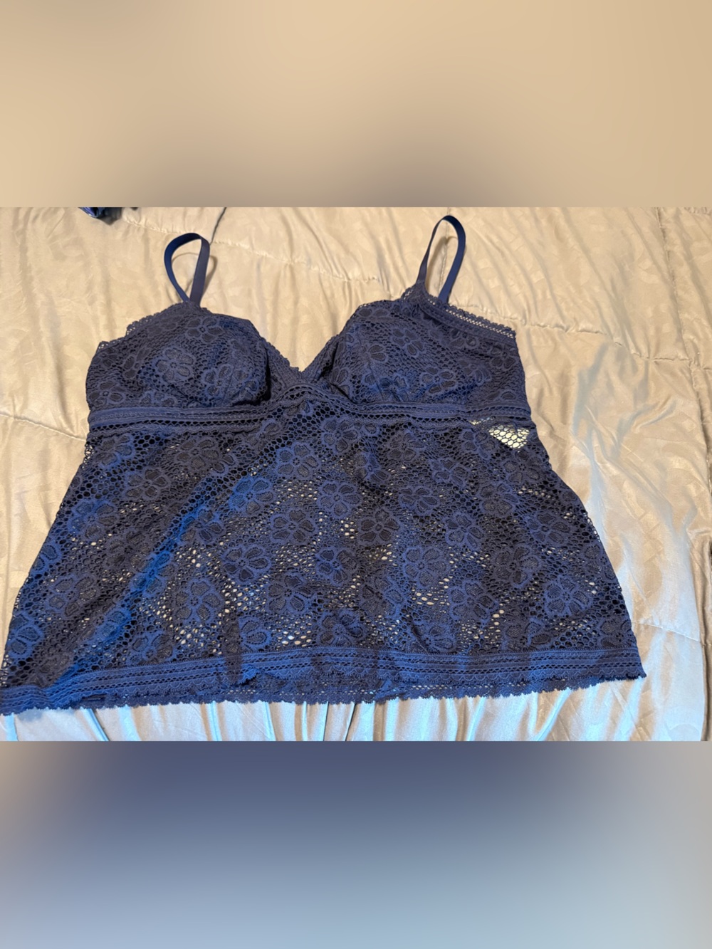aerie Navy Lace Bralette Cami